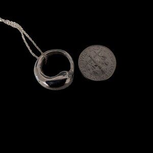 Elsa Peretti Tiffany and Company Eternal circle pendant with chain